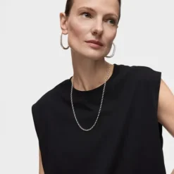 Gargantilla de plata con anillas redondas, 60 cm Chain^TOUS Discount