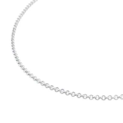 Gargantilla gruesa de plata con anillas, 60 cm Chain^TOUS Outlet