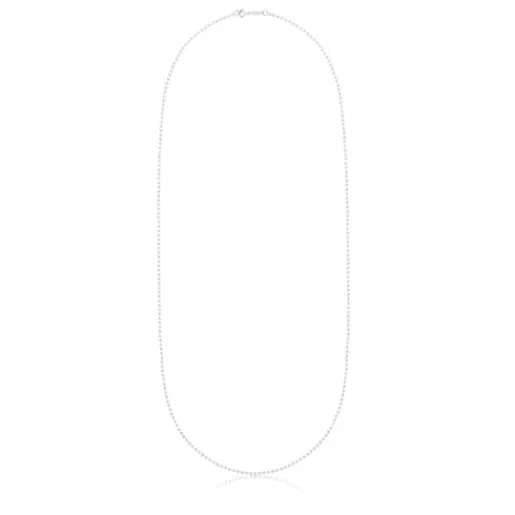 Gargantilla larga de plata con bolas, 80 cm Chain^TOUS Outlet