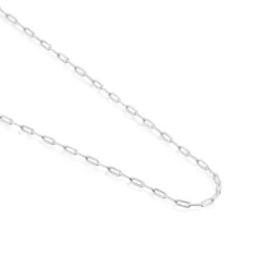 Gargantilla larga de plata con anillas ovales, 95 cm Chain^TOUS Outlet