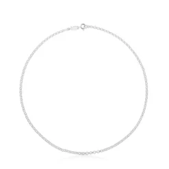 Gargantilla mediana de plata con anillas, 40 cm Chain^TOUS Discount