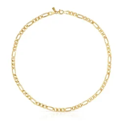 Gargantilla mix barbada con baño de oro de 18 kt sobre plata Chain^TOUS Clearance