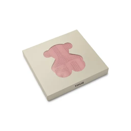 Manta de bebé Nilo logo rosa^TOUS Online