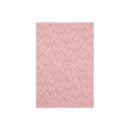 Manta de bebé reversible Nilo logo rosa^TOUS Online