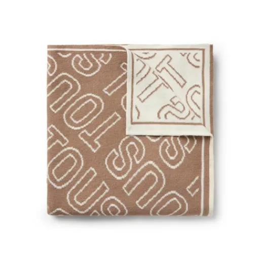 Manta de bebé reversible Nilo logo beige^TOUS Best
