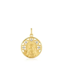Medalla virgen de oro con brillantes Tamara Falcó X^TOUS New