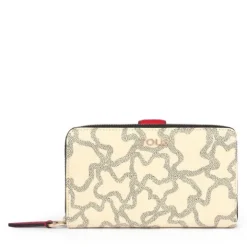Mediana Billetera Kaos Icon Multi Beige - Rojo^TOUS Sale