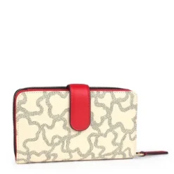 Mediana Billetera Kaos Icon Multi Beige - Rojo^TOUS Sale