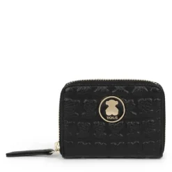 Monedero Mediano Sherton de Piel en color Negro^TOUS Hot