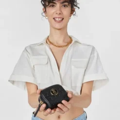 Monedero pequeño Sherton de Piel en color negro^TOUS Sale