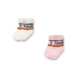Pack de 2 pares de calcetines de bebé SSocks rosa^TOUS Outlet