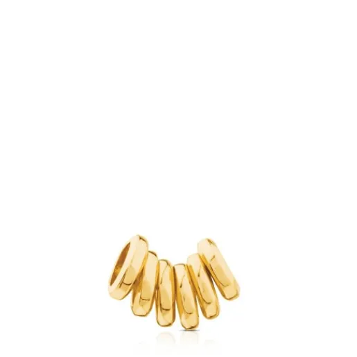 Pack de Anillas con baño de oro 18 kt sobre plata Hold^TOUS New