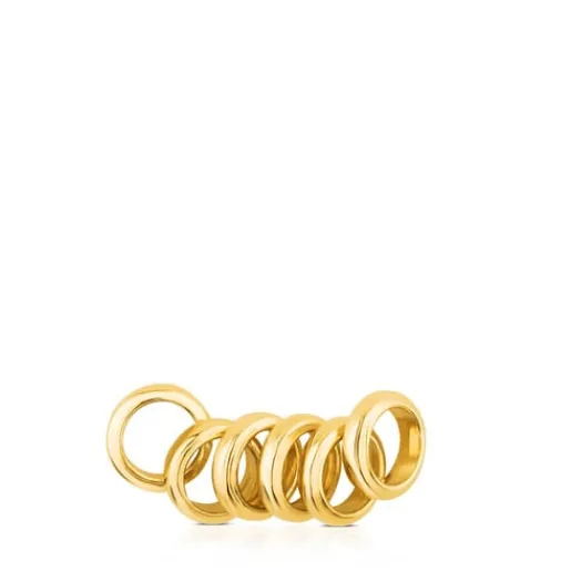 Pack de Anillas con baño de oro 18 kt sobre plata Hold^TOUS New
