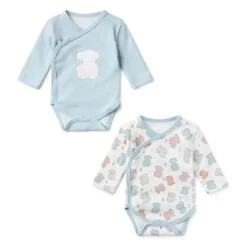 Pack de bodys de bebé cruzados Colors azul^TOUS Clearance