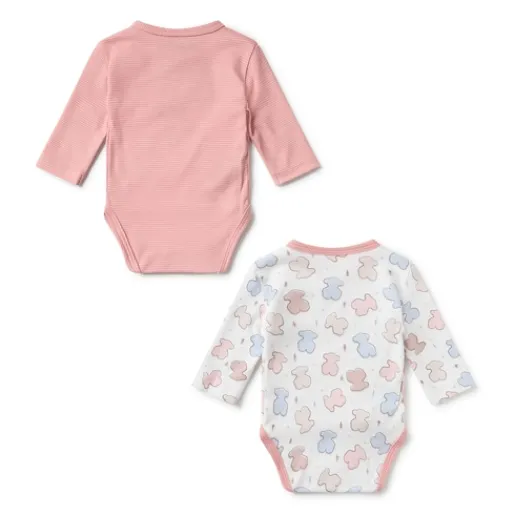 Pack de bodys de bebé cruzados Colors rosa^TOUS Sale
