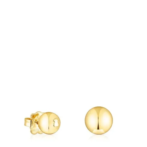 Pack de pendientes con baño de oro 18 kt sobre plata bola Plump^TOUS Sale
