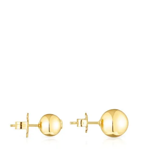 Pack de pendientes con baño de oro 18 kt sobre plata bola Plump^TOUS Sale