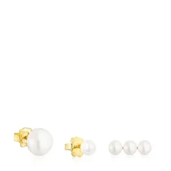 Pack de Pendientes de perlas Gloss^TOUS Discount