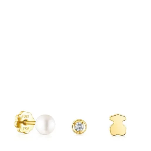 Pack de Piercings de oreja Pearl de con diamante y perla^TOUS New