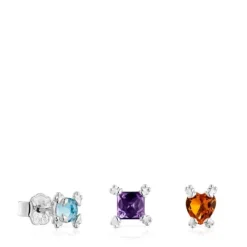 Pack de tres pendientes de y gemas Color Pills^TOUS Clearance