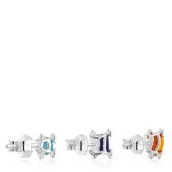 Pack de tres pendientes de y gemas Color Pills^TOUS Clearance