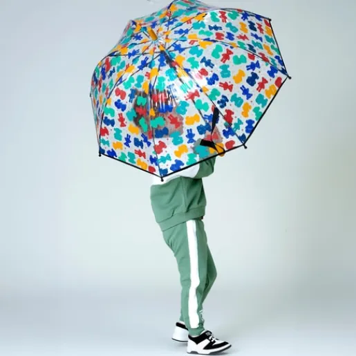 Paraguas mediano transparente osos multicolor^TOUS Outlet