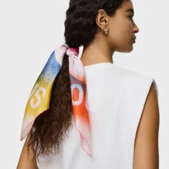 Pañuelo cuadrado palo Flower^TOUS Sale