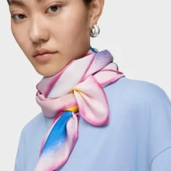 Pañuelo cuadrado palo Motif Flower^TOUS Online