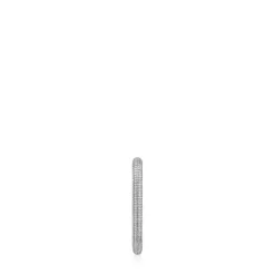 Pendiente individual de aro bicolor millgrain Basics^TOUS Outlet
