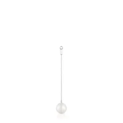 Pendiente suelto largo de oro blanco y perla cultivada Grain^TOUS Online