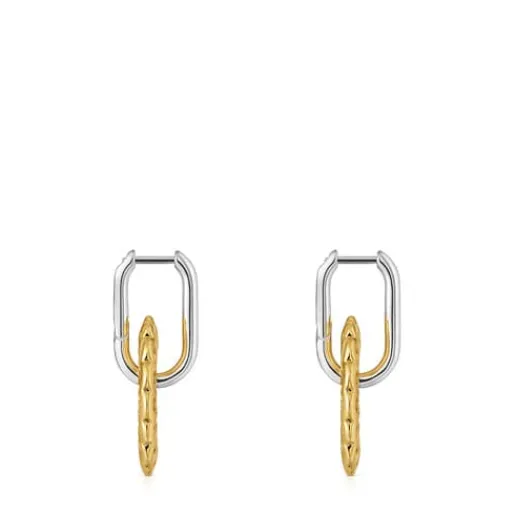 Pendientes aro bicolor Miranda^TOUS Outlet