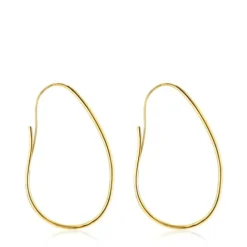 Pendientes aro con baño de oro 18 kt sobre plata Hav^TOUS Sale