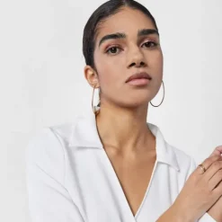 Pendientes aro con baño de oro 18 kt sobre plata Hav^TOUS Sale
