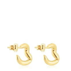 Pendientes aro con baño de oro 18 kt sobre plata New Hav^TOUS New