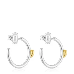 Pendientes aro corazón bicolor My Other Half^TOUS Outlet