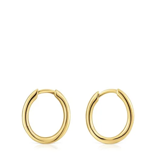 Pendientes aro de oro 14 mm New Hav^TOUS Online