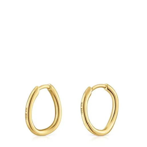 Pendientes aro de oro 14 mm New Hav^TOUS Online