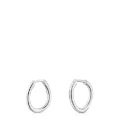 Pendientes aro de oro blanco y diamantes New Hav^TOUS Hot