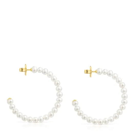 Pendientes aro de perlas Gloss^TOUS Best