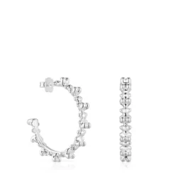 Pendientes aro de plata motivos oso Bold Bear^TOUS Outlet
