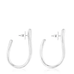 Pendientes aro de plata onda New Hav^TOUS New