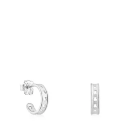 Pendientes aro de pequeños con silueta Bear Row^TOUS Best