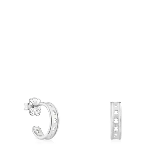Pendientes aro de pequeños con silueta Bear Row^TOUS Best