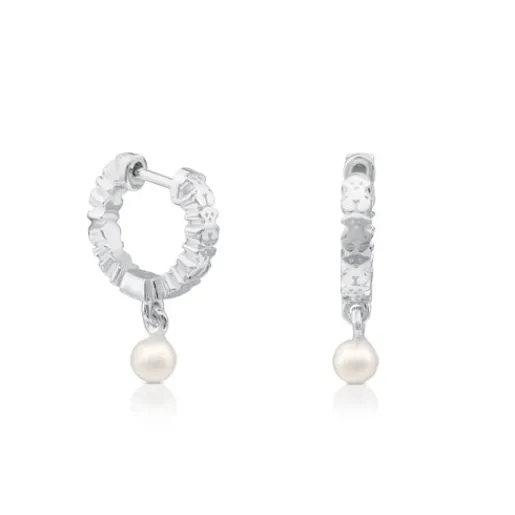 Pendientes aro de plata Straight^TOUS Hot