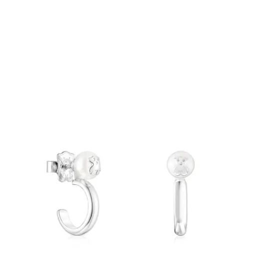 Pendientes aro de plata y perla Icon Pearl^TOUS Sale