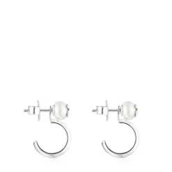 Pendientes aro de plata y perla Icon Pearl^TOUS Sale