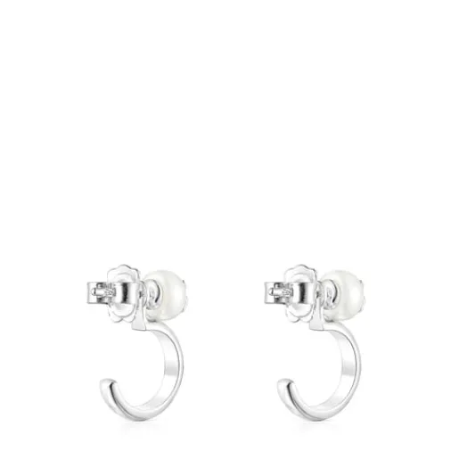 Pendientes aro de plata y perla Icon Pearl^TOUS Sale