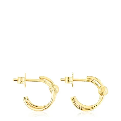 Pendientes aro doble de oro Sylvan^TOUS Outlet