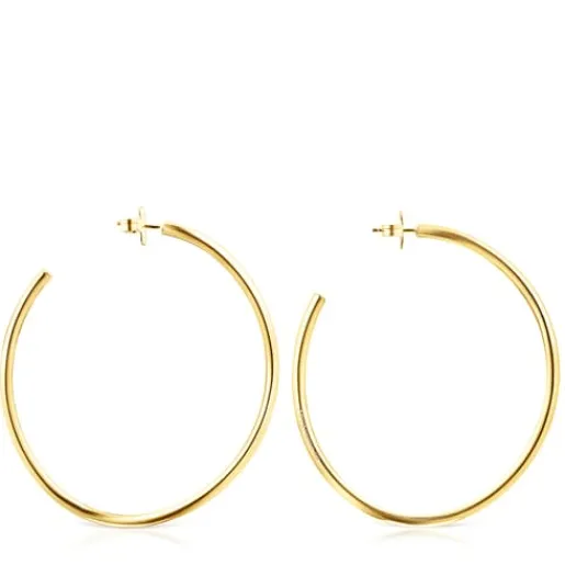 Pendientes aro onda Hav con baño de oro 18 kt sobre plata^TOUS Outlet