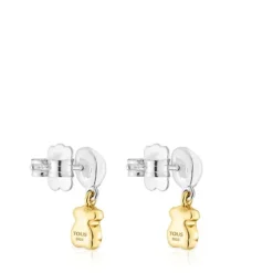 Pendientes bicolor cortos con oso Joy Bits^TOUS New